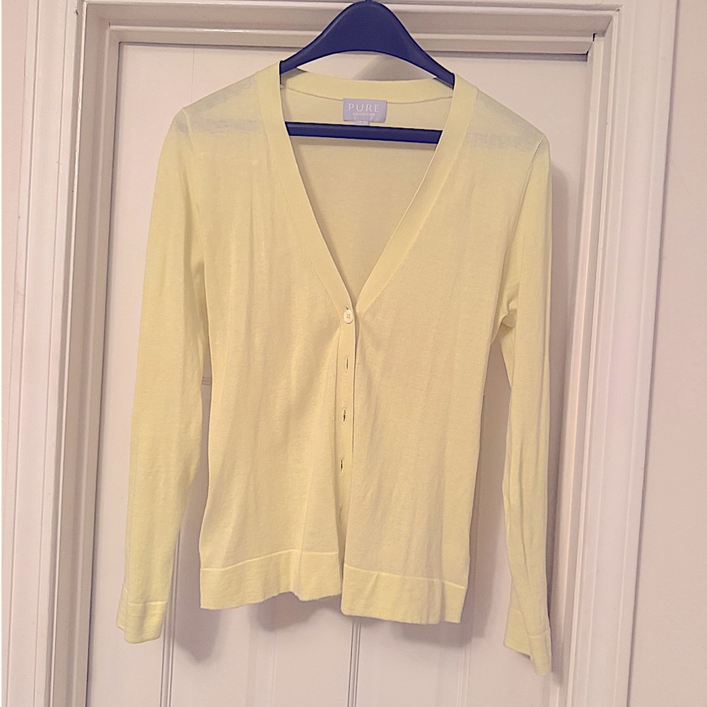 Cashmere Sweater, Pure Collection, light Chartreuse US Sz 6